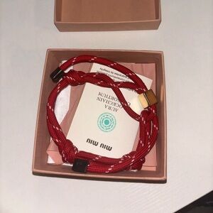 miu miu cord bracelet